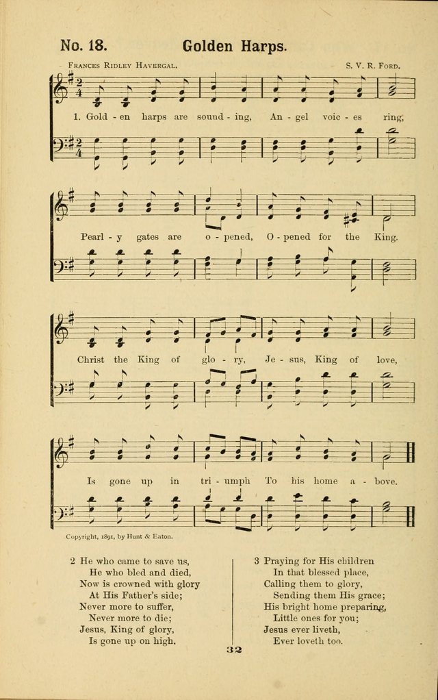 Melodies for Little People: containing also one hundred recitations for Sunday-schools, anniversary occasions, concerts, entertainments, and sociables, with songs adapted... page 32