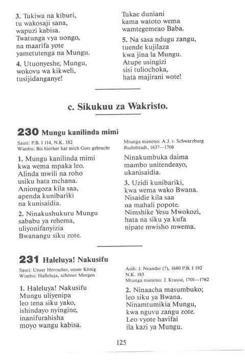 Mwimbieni Bwana: msifuni Mungu, mfalme wa mbingu na nchi! page 115