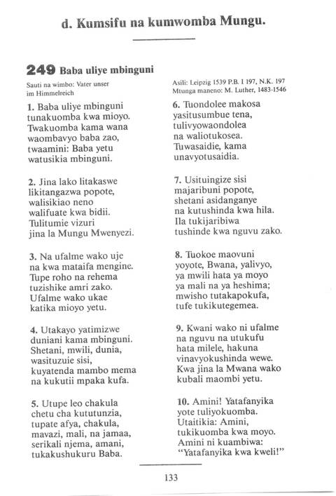 Mwimbieni Bwana: msifuni Mungu, mfalme wa mbingu na nchi! page 123
