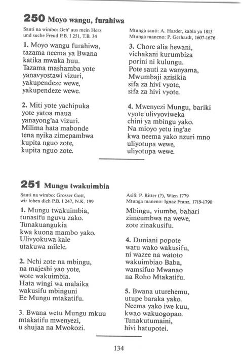 Mwimbieni Bwana: msifuni Mungu, mfalme wa mbingu na nchi! page 124