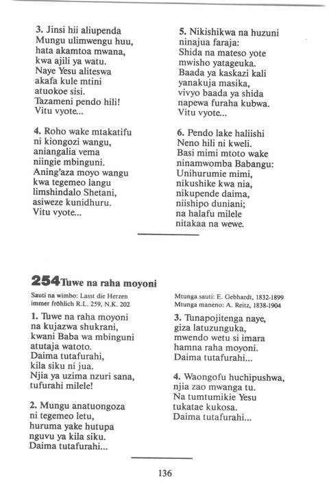 Mwimbieni Bwana: msifuni Mungu, mfalme wa mbingu na nchi! page 126