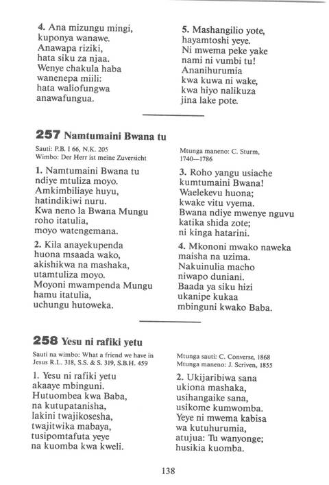 Mwimbieni Bwana: msifuni Mungu, mfalme wa mbingu na nchi! page 128