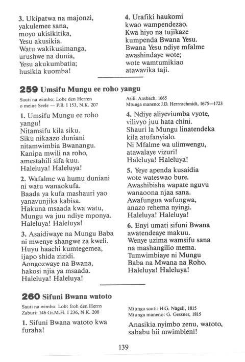Mwimbieni Bwana: msifuni Mungu, mfalme wa mbingu na nchi! page 129