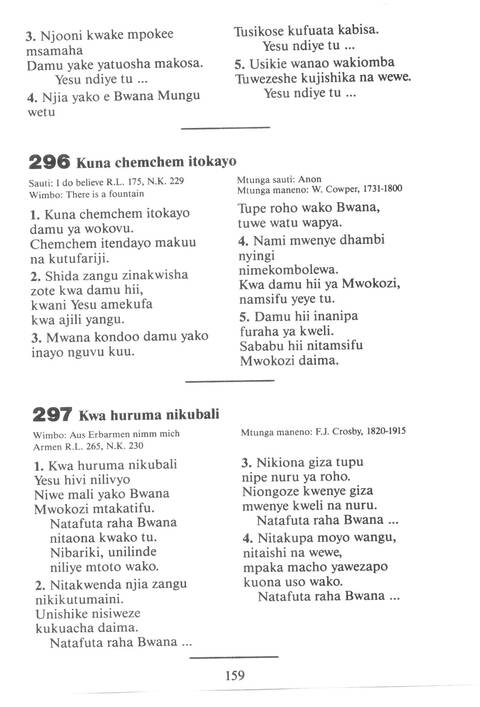 Mwimbieni Bwana: msifuni Mungu, mfalme wa mbingu na nchi! page 149