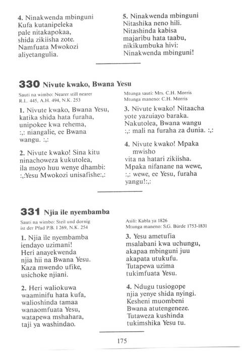 Mwimbieni Bwana: msifuni Mungu, mfalme wa mbingu na nchi! page 165