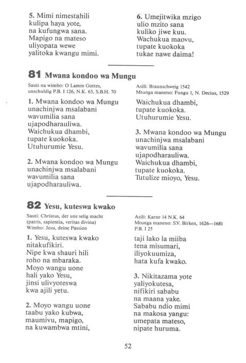 Mwimbieni Bwana: msifuni Mungu, mfalme wa mbingu na nchi! page 42