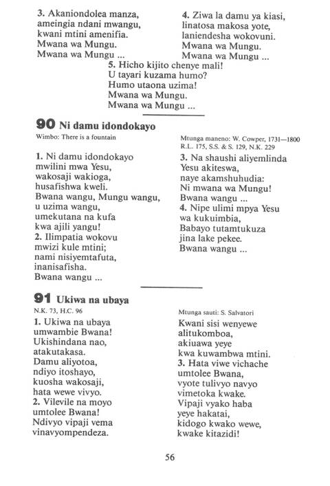 Mwimbieni Bwana: msifuni Mungu, mfalme wa mbingu na nchi! page 46