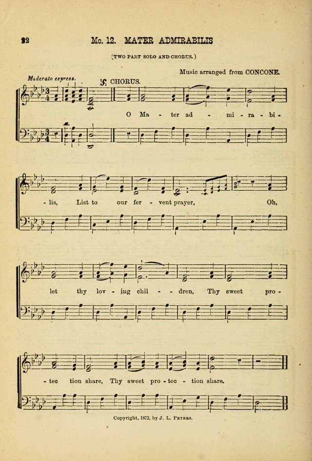 May Blossoms, a collection of hymns to the Blessed Virgin page 22