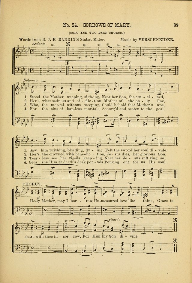 May Blossoms, a collection of hymns to the Blessed Virgin page 39