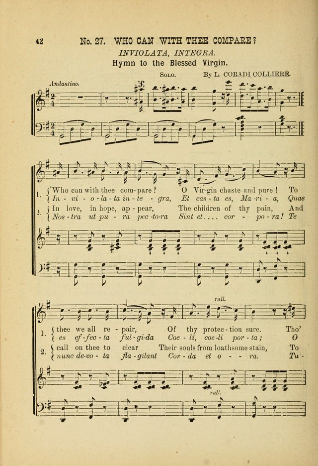 May Blossoms, a collection of hymns to the Blessed Virgin page 42