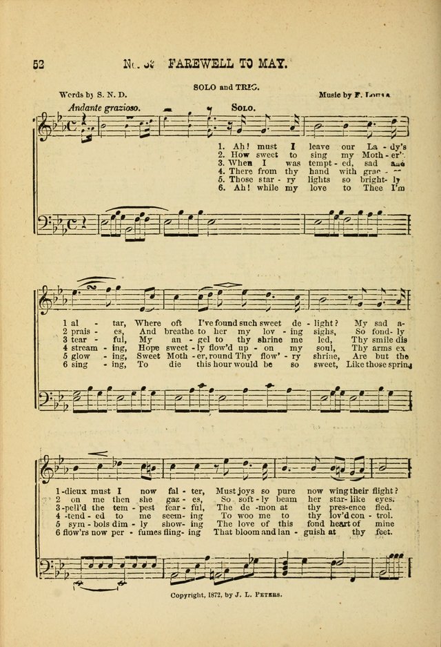 May Blossoms, a collection of hymns to the Blessed Virgin page 52