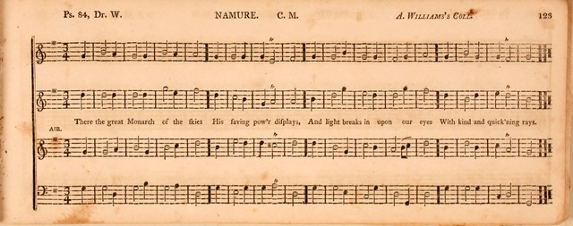 The Middlesex Collection of Church Music: or, ancient psalmody revived: containing a variety of psalm tunes, the most suitable to be used in divine service (2nd ed. rev. cor. and enl.) page 123