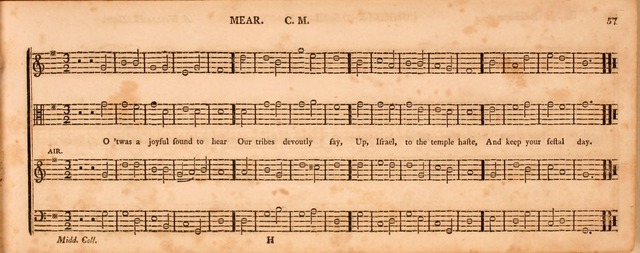 The Middlesex Collection of Church Music: or, ancient psalmody revived: containing a variety of psalm tunes, the most suitable to be used in divine service (2nd ed. rev. cor. and enl.) page 57
