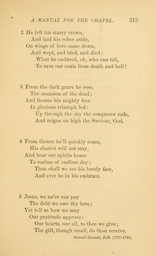 Manual for the chapel of Girard College page 222