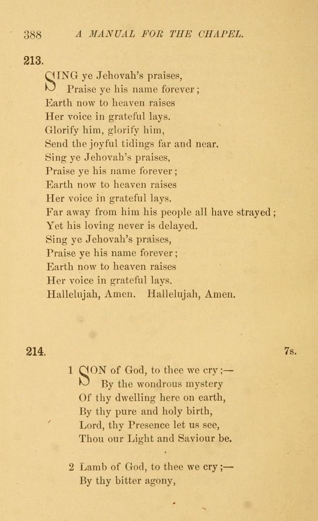 Manual for the chapel of Girard College page 397