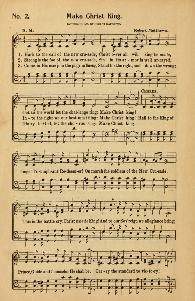 Make Christ King: a selection of high class gospel music for use in general worship and special evangelistic meetings page 2