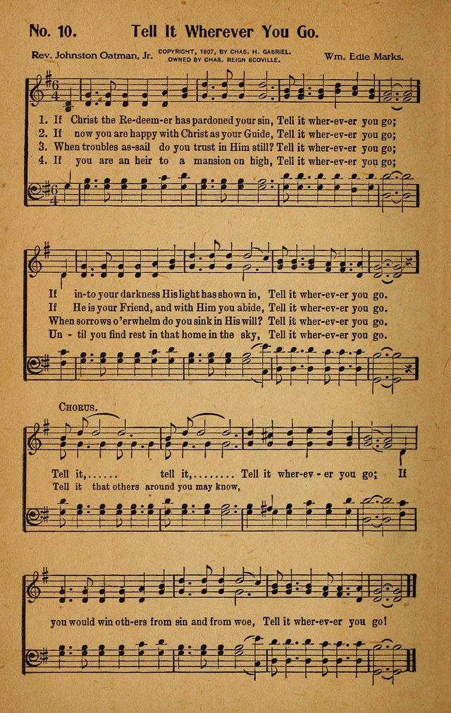 Make Christ King. Combined: a selection of high class gospel hymns for use in general worship and special evangelistic meetings page 11