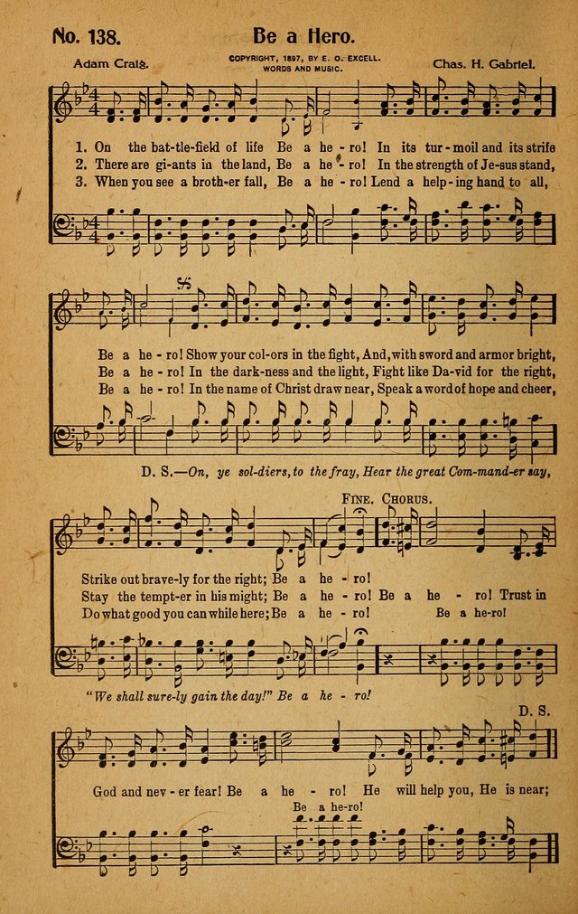 Make Christ King. Combined: a selection of high class gospel hymns for use in general worship and special evangelistic meetings page 135