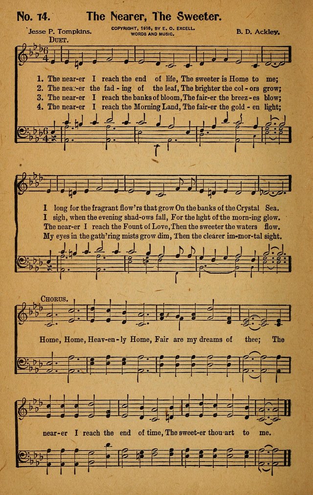 Make Christ King. Combined: a selection of high class gospel hymns for use in general worship and special evangelistic meetings page 15
