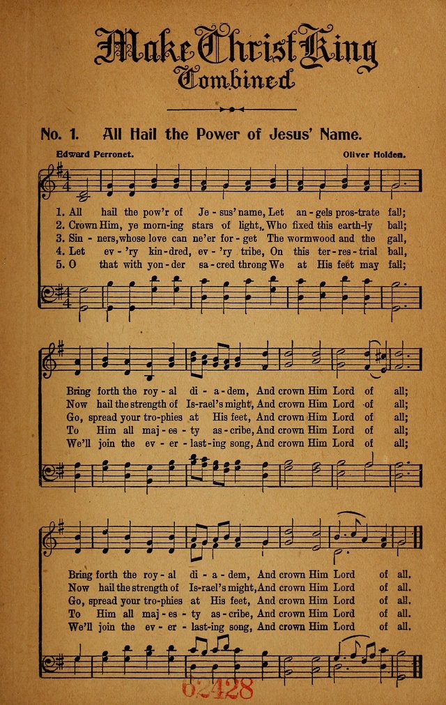 Make Christ King. Combined: a selection of high class gospel hymns for use in general worship and special evangelistic meetings page 2