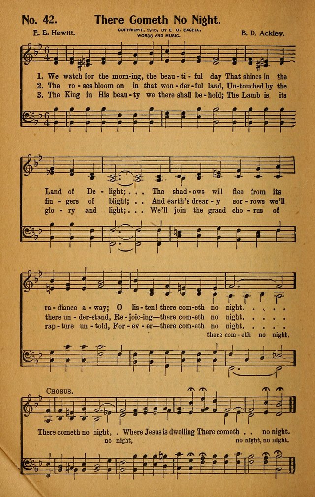 Make Christ King. Combined: a selection of high class gospel hymns for use in general worship and special evangelistic meetings page 43