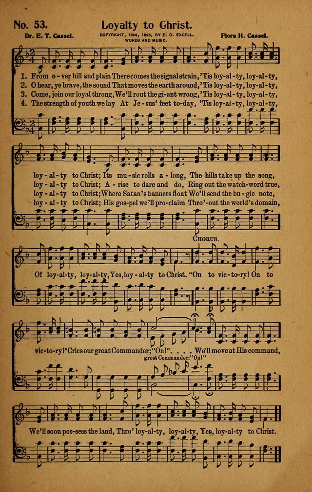Make Christ King. Combined: a selection of high class gospel hymns for use in general worship and special evangelistic meetings page 54