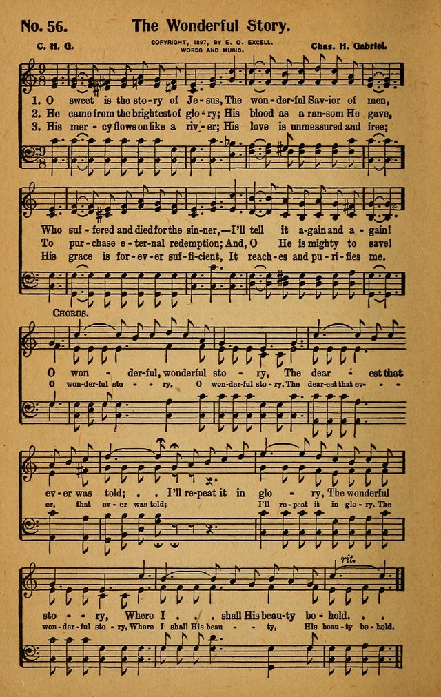 Make Christ King. Combined: a selection of high class gospel hymns for use in general worship and special evangelistic meetings page 57