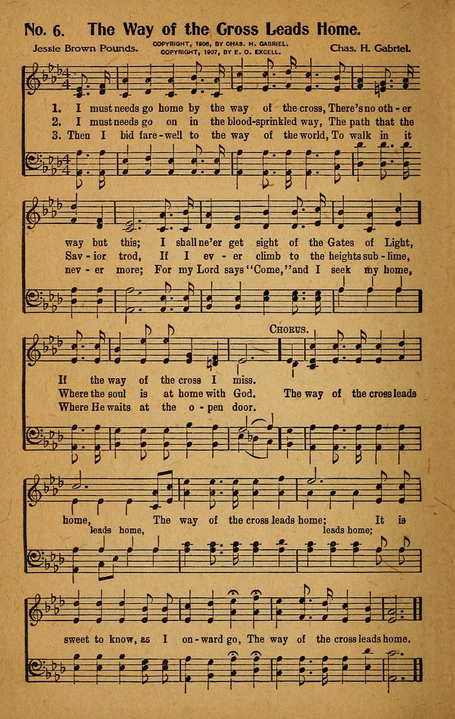 Make Christ King. Combined: a selection of high class gospel hymns for use in general worship and special evangelistic meetings page 7