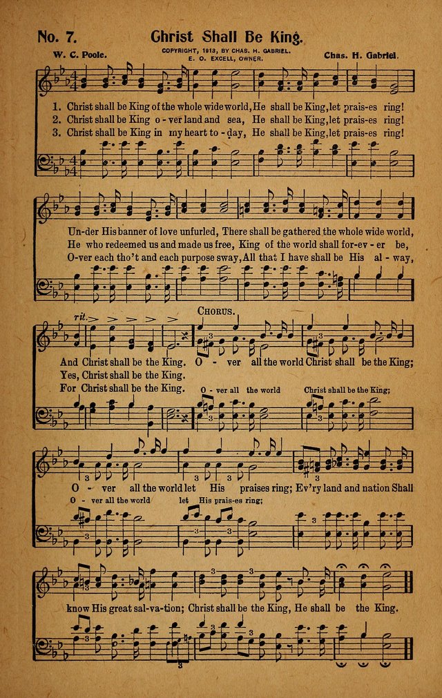 Make Christ King. Combined: a selection of high class gospel hymns for use in general worship and special evangelistic meetings page 8