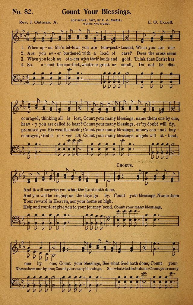 Make Christ King. Combined: a selection of high class gospel hymns for use in general worship and special evangelistic meetings page 83