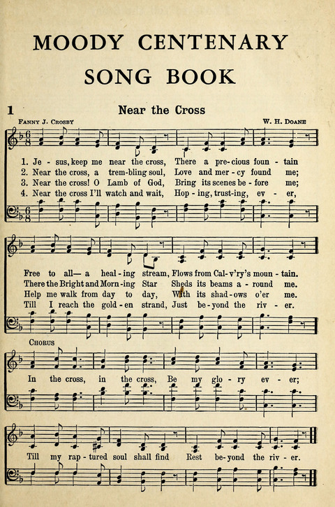 Moody Centenary Song Book page 1