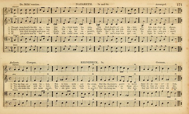 The Mozart Collection of Sacred Music: containing melodies, chorals, anthems and chants, harmonized in four parts; together with the celebrated Christus and Miserere by ZIngarelli page 171