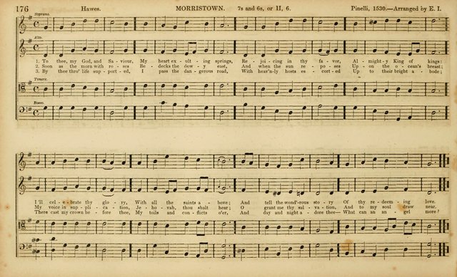 The Mozart Collection of Sacred Music: containing melodies, chorals, anthems and chants, harmonized in four parts; together with the celebrated Christus and Miserere by ZIngarelli page 176