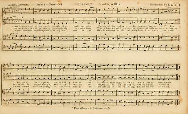 The Mozart Collection of Sacred Music: containing melodies, chorals, anthems and chants, harmonized in four parts; together with the celebrated Christus and Miserere by ZIngarelli page 191
