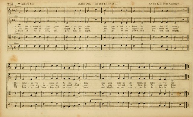 The Mozart Collection of Sacred Music: containing melodies, chorals, anthems and chants, harmonized in four parts; together with the celebrated Christus and Miserere by ZIngarelli page 214