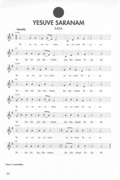 Many and Great: songs of the world church (Vol 1) page 26