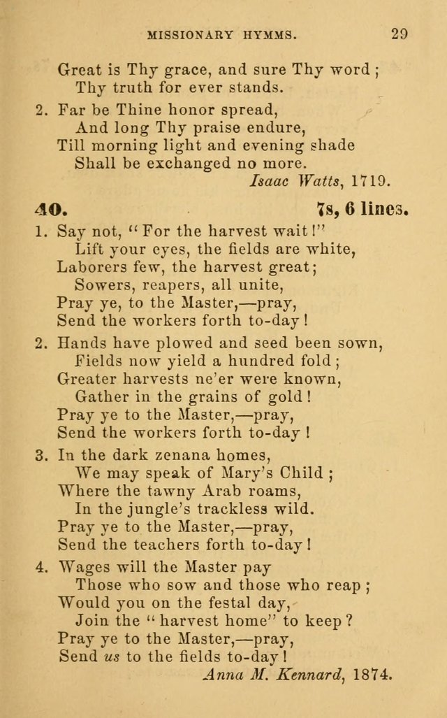 Missionary Hymns page 29