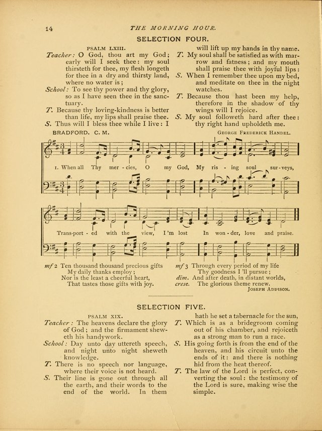 The Morning Hour: a daily song-service with responsive selections for schools page 14