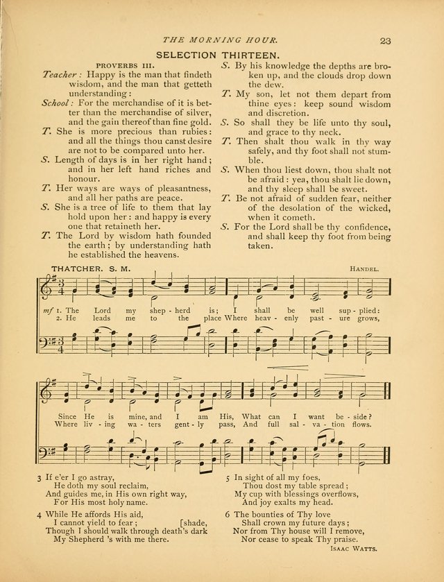 The Morning Hour: a daily song-service with responsive selections for schools page 23