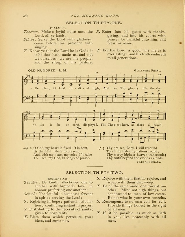 The Morning Hour: a daily song-service with responsive selections for schools page 42