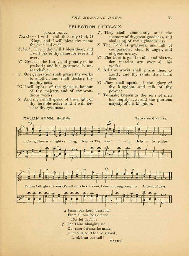 The Morning Hour: a daily song-service with responsive selections for schools page 67