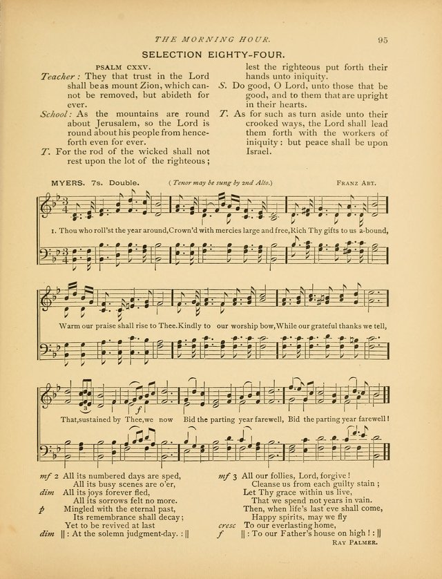 The Morning Hour: a daily song-service with responsive selections for schools page 95