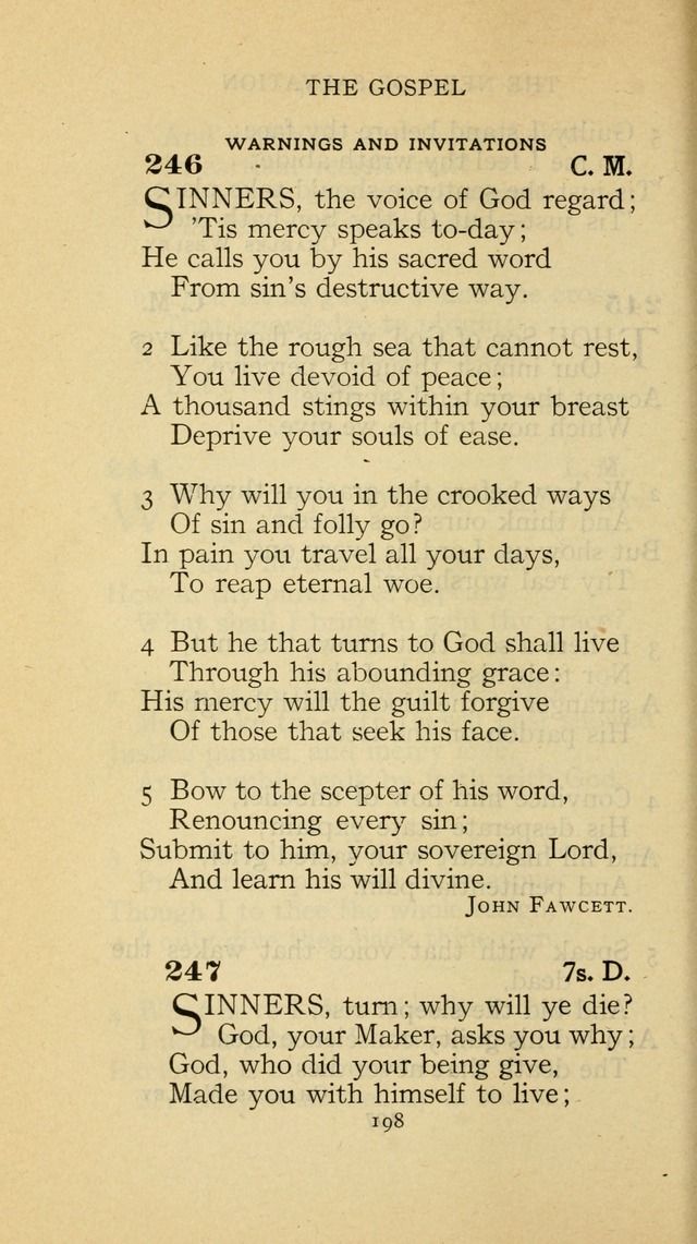 The Methodist Hymnal (Text only edition) page 198