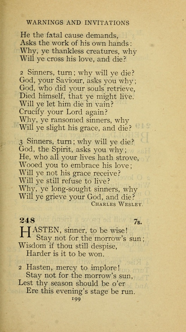 The Methodist Hymnal (Text only edition) page 199