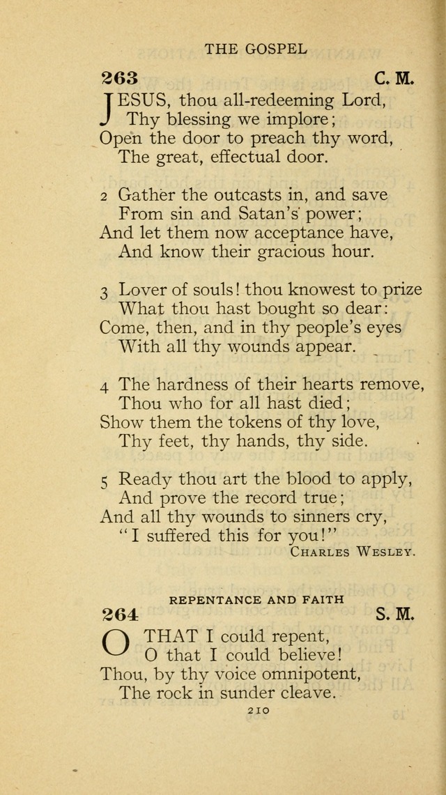 The Methodist Hymnal (Text only edition) page 210