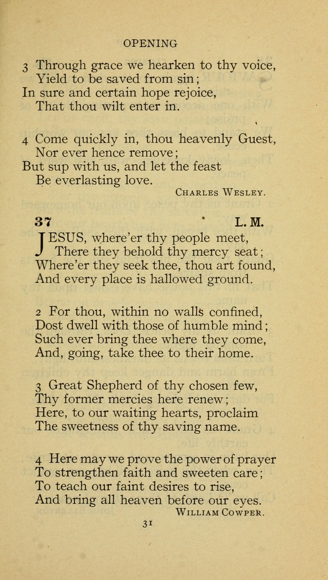 The Methodist Hymnal (Text only edition) page 31