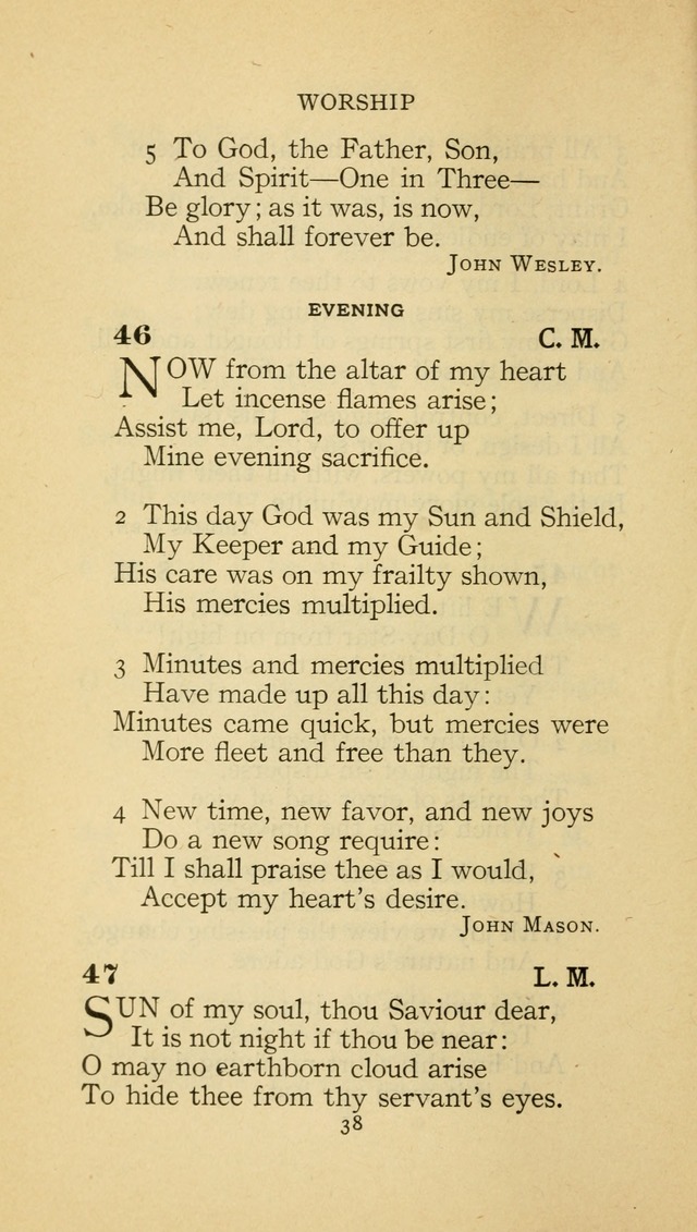 The Methodist Hymnal (Text only edition) page 38