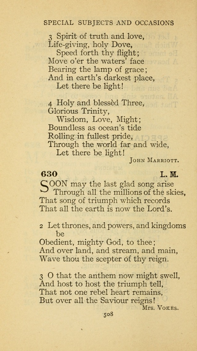 The Methodist Hymnal (Text only edition) page 508