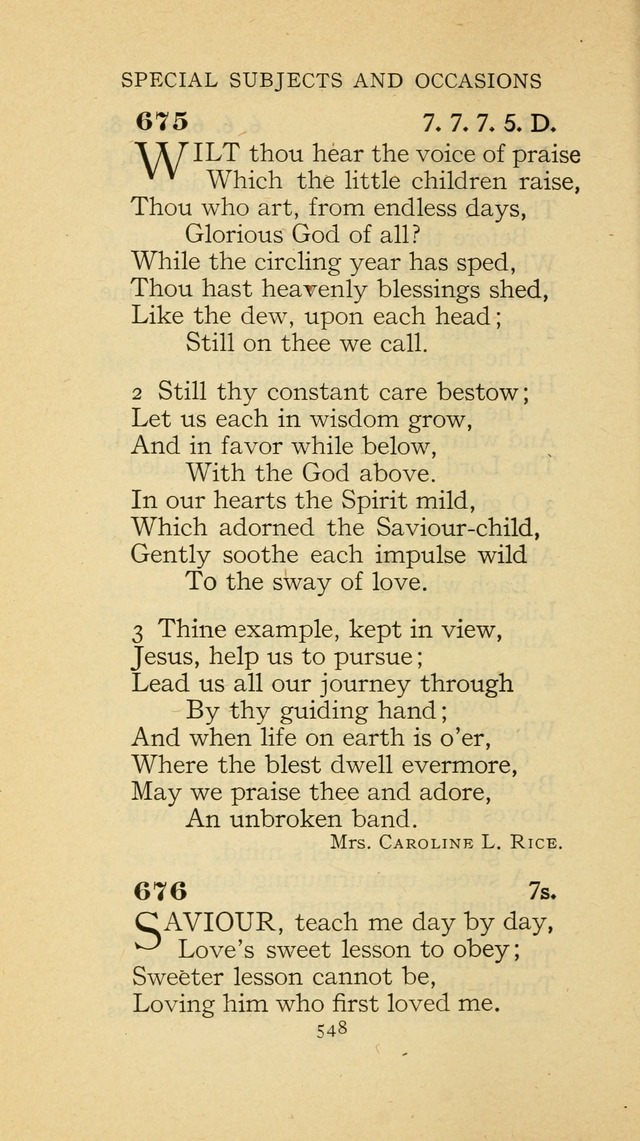 The Methodist Hymnal (Text only edition) page 548