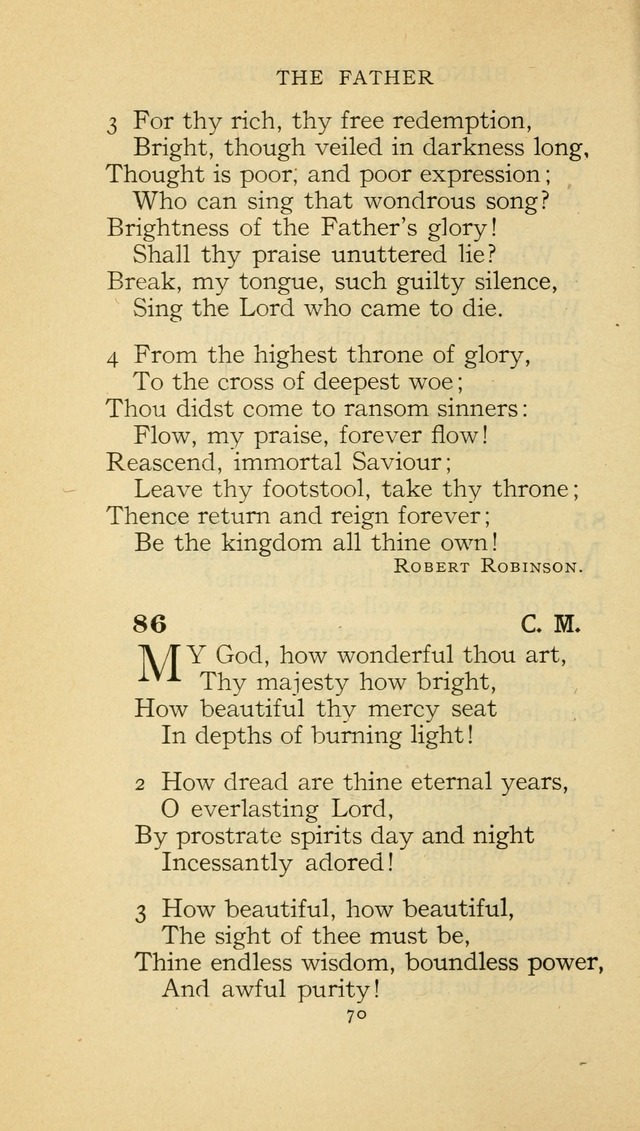 The Methodist Hymnal (Text only edition) page 70